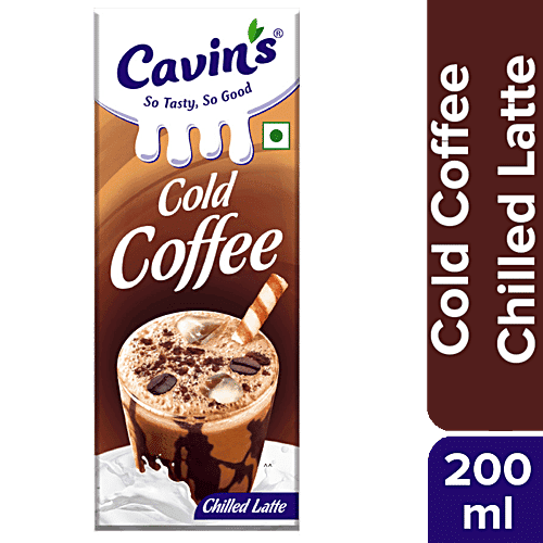 Cavins Cold Coffee - Immunity Booster, Chilled Latte, 200 ml