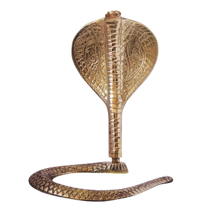 Brass Naga For Shivling ? Divine Snake Ring, 6, Height : 6.5 Inch (ZMAS299 D) view 2