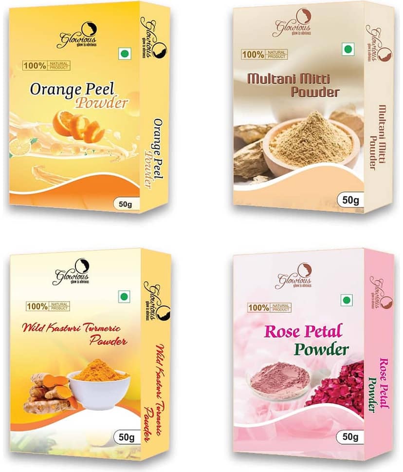 glowious - Skin Toning Face Pack for Normal Skin ( Pack of 4 )