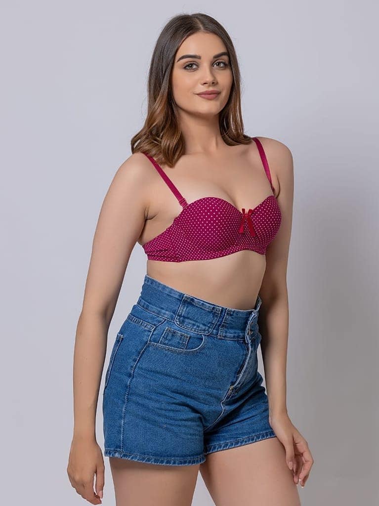 Dashing Dot Lightly Padded Underwired Demi Cup Bra view 3