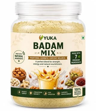 YUKA Badam Mix 100g | Almond, Pistachio & Cashew Health Drink Mix