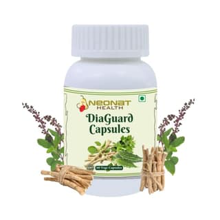Neonat Health DiaGuard Capsules | Ayurvedic Blend of Karela, Gurmar & Tulsi | Supports Healthy Blood Sugar Levels | Natural & Vegetarian | 60 Capsules