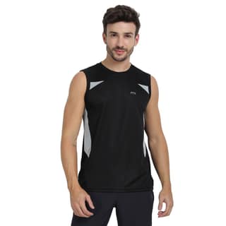 FTX Men Colorblock Round Neck Sleeveless Tshirt