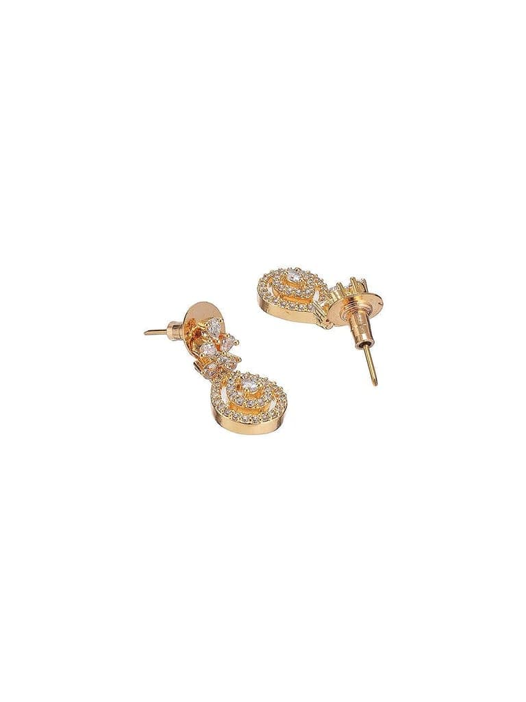 Gold Toned AD Zircon Studded Minimal Drop Mangalsutra jewellery Set view 7