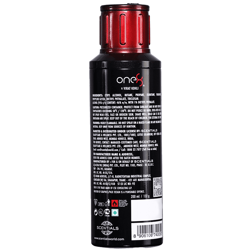 One8 By Virat Kohli Perfume Body Spray - Intense, Long Lasting Fragrance, For Men, 200 Ml view 2