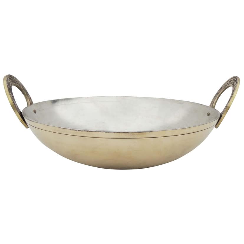 Brass Kadai With Kalai Work, 2.5 Liter (ZMAS173 D) view 2