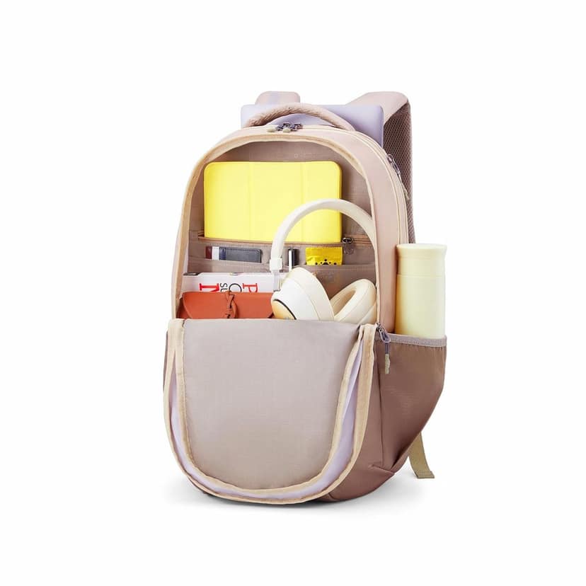 Bougie | 35 Ltrs | 4 Compartments | Bottle Pocket | Ergonomic Padded Back Panel & Shoulder Straps | Laptop Backpack | 1 Year International Warranty | Olive Brown view 2