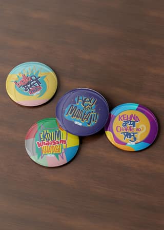 Taarak Mehta Ka Ooltah Chashmah|Button Badges Set of - 4.