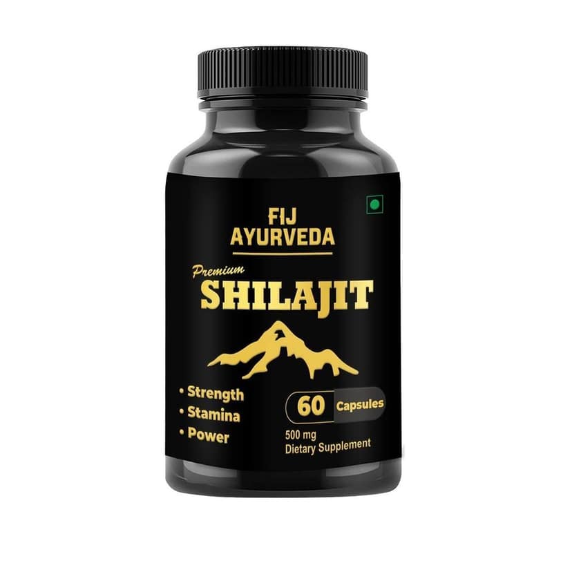 FIJ AYURVEDA Premium Shilajit Extract 60 Capsule with Pure Shilajit/Shilajeet Resin - 20Gm (Combo Pack) view 2