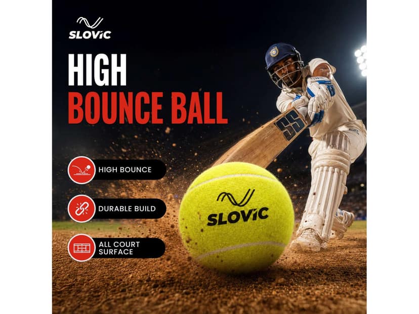 Slovic Tennis Cricket Ball - Pack Of 3 view 2