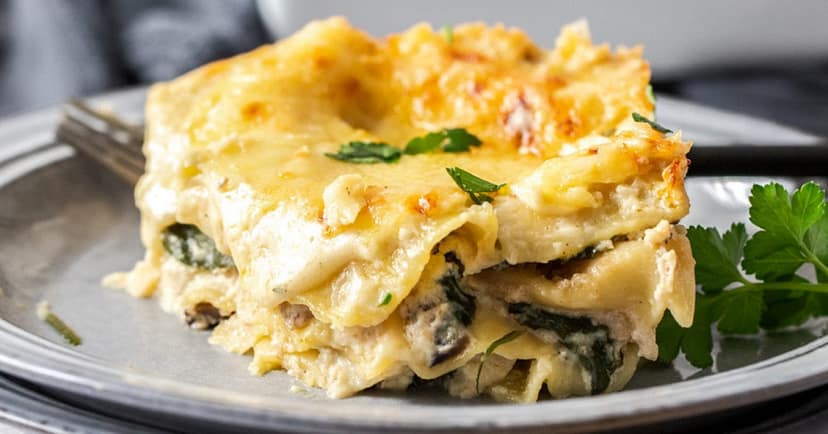Chicken & spinach mushroom lasagna pasta