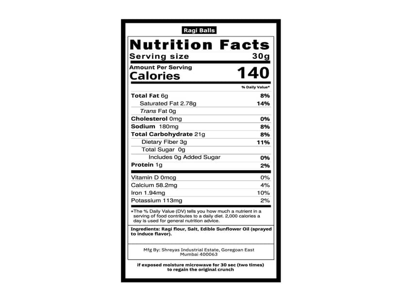 Healthy Master Ragi Balls | High in Protein (Salted Flavour) - 150 Gram view 3