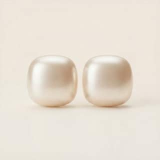 Baroque Pearl Button Studs - Cream/Champagne Pearl | Gold-Tone Anti-Tarnish Imitation Jewellery