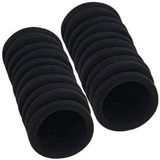 Thick Elastic Hair Black Rubber Band (Black)