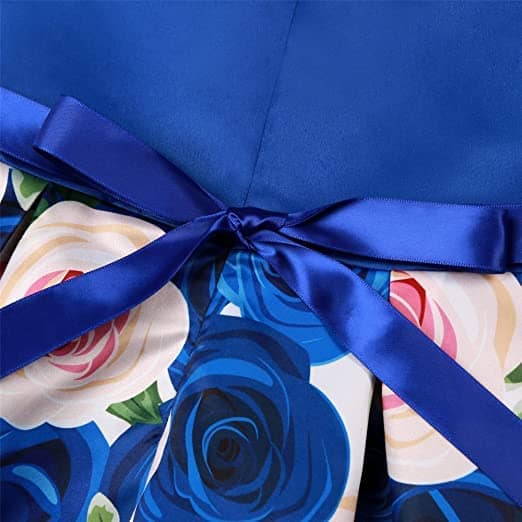Buy & Try Girl's Satin 3D Flower Printed Frock Dress for Kids. view 5