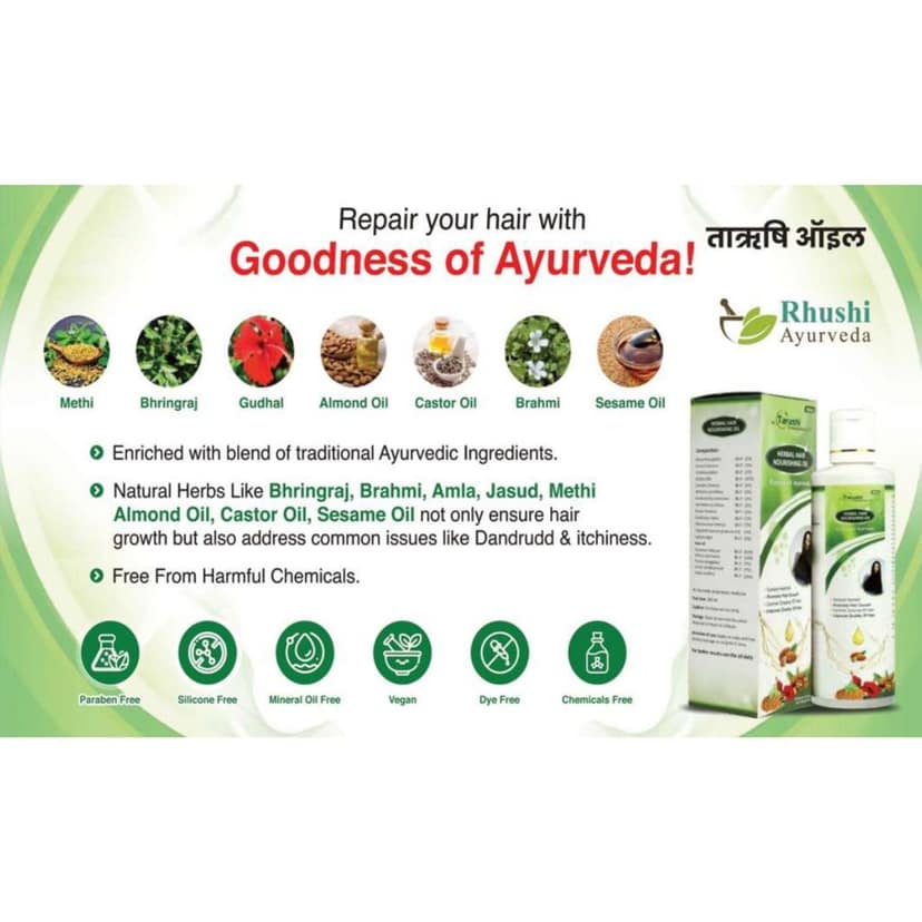Tarushi Formulations Herbal Hair Nourishing Oil - 100ml - Controls Hairfall, Promotes Hair Growth, Improves Quality of Hair view 4