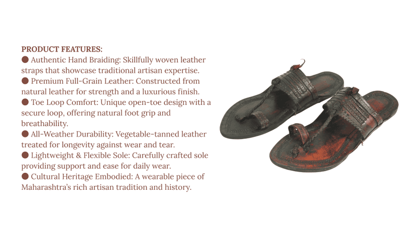 Kolhapuri Chappal 1 piece view 3