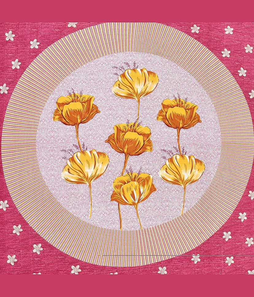 Cosito Cotton 1 Double Bedsheet with 2 Pillow Covers ( Pink ) view 2