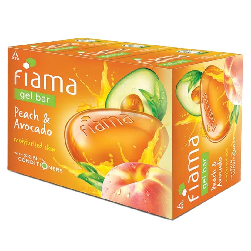 Fiama Gel Bar Peach And Avocado For Moisturized Skin, With Skin Conditioners, 125G Soap (Pack Of 3) view 2
