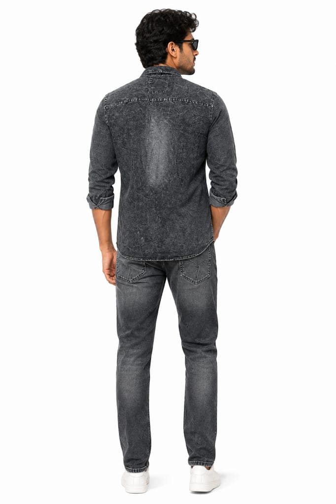 Premium Quality Jeans Shirts | Jeans Made of 100% Cotton Fabric | Long Durable |Fashionable, Stylish, Comfortable & Skin Friendly | Suitable Wear for Mild & Dense Winter, Rainy, Autumn | view 3
