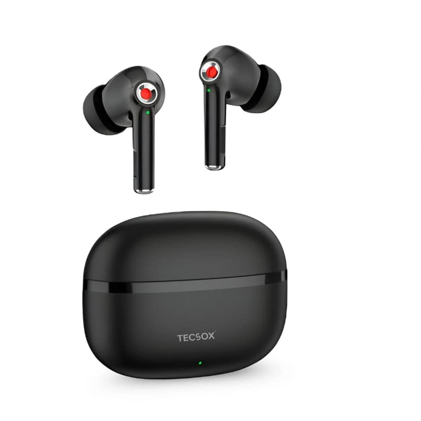 TecSox Omega 201 Wireless Earbud With Deep Bass & Comfortable Fit | IPX Water Resistant TecSox Omega 201 Wireless Earbud With Deep Bass & Comfortable Fit | IPX Water Resistant - White view 2