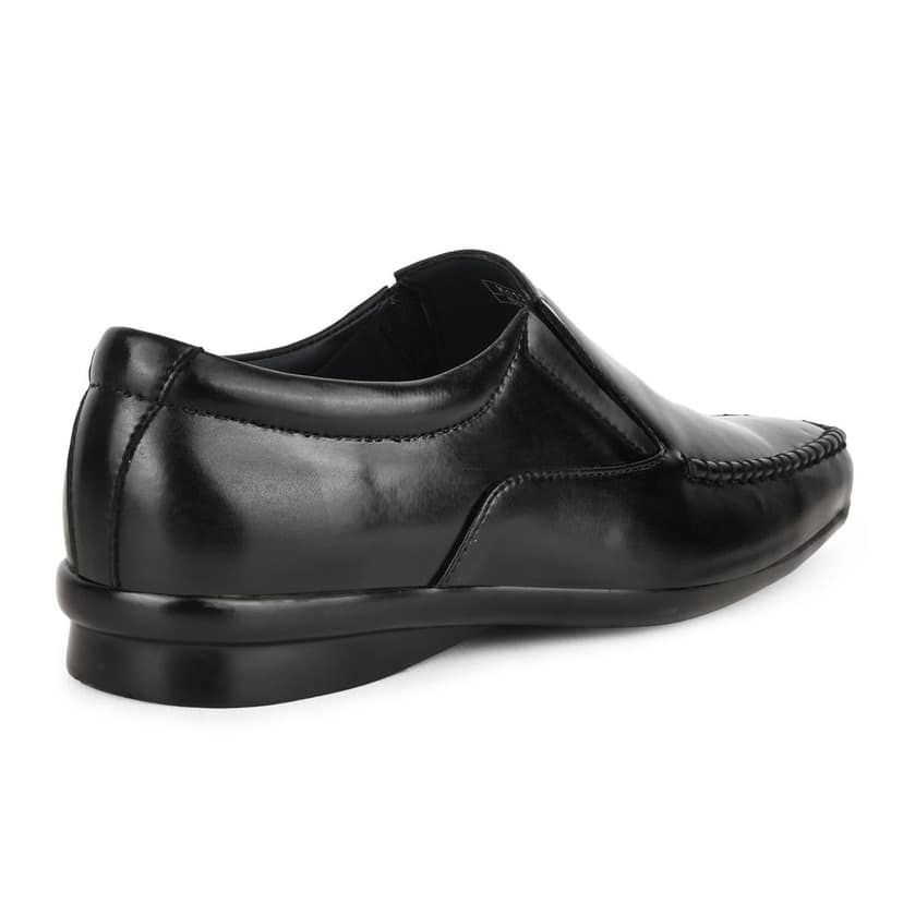 Paragon Black Formal Slip-On Shoes for Men view 2