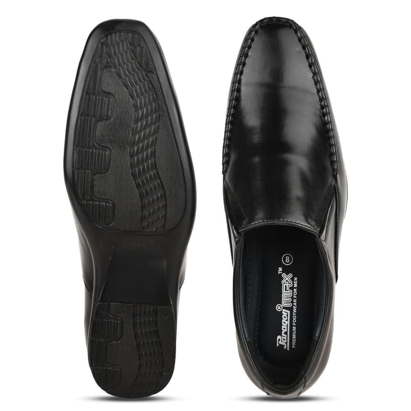 Paragon Black Formal Slip-On Shoes for Men view 5