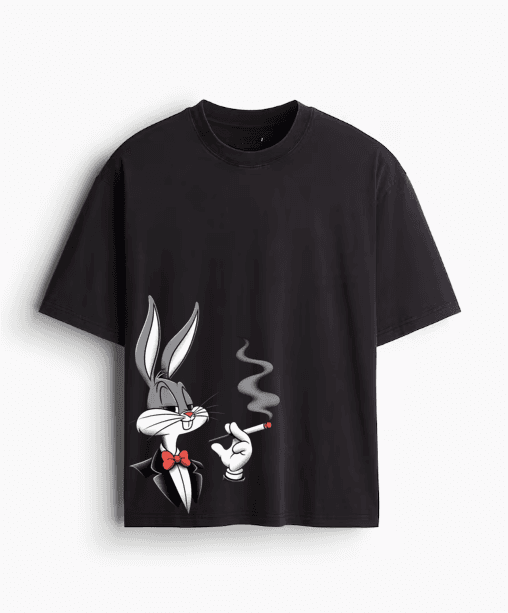 Tom Black Oversized T-shirt view 2