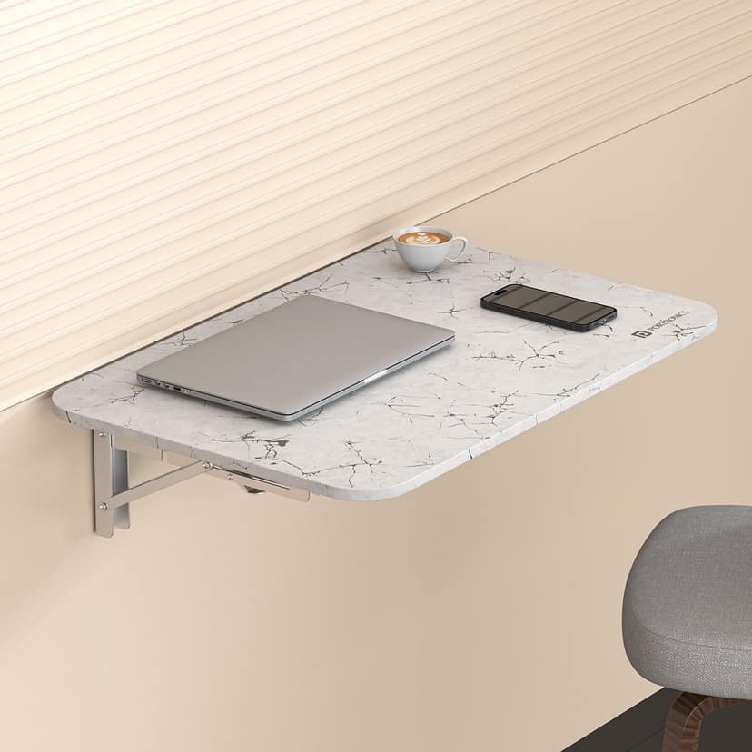 Portronics Metal My Buddy L Folding Wall Mounted Table for Study, Laptop, Home & Office