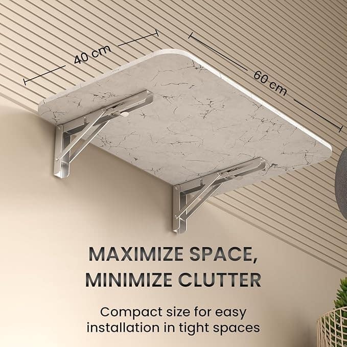 Portronics Metal My Buddy L Folding Wall Mounted Table for Study, Laptop, Home & Office view 2