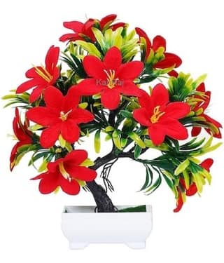 KanRaj - Red Lily Artificial Flower ( Pack of 1 )