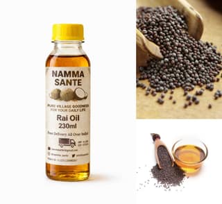 Rai Oil, Mustard Oil, Sarson Tel, Kachi Ghani Mustard Oil, Pure Mustard Cooking Oil 230gm