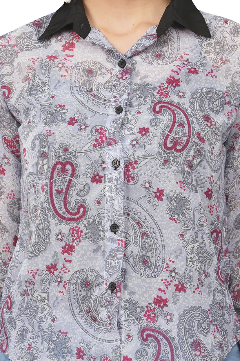 Womens Trendy Georgette Shirt view 5