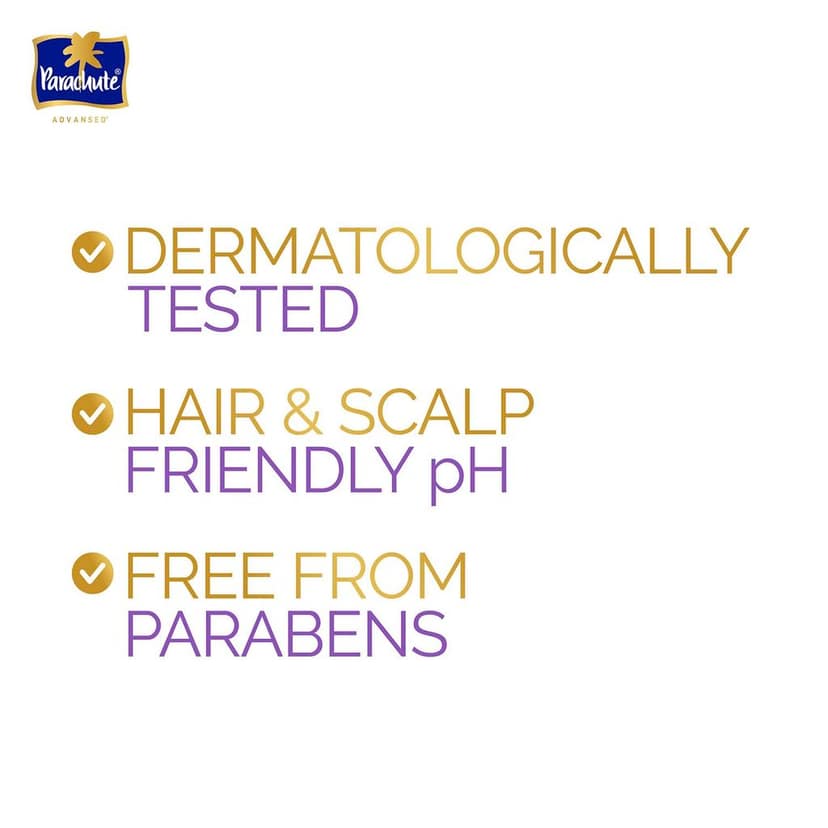 Parachute Advansed Protein Shampoo with Coconut Milk & Rosemary | Up to 96% Hair Fall Reduction & up to 23X Hair Fall Control | For Men & Women | 1.2L (Pack of 2) view 10