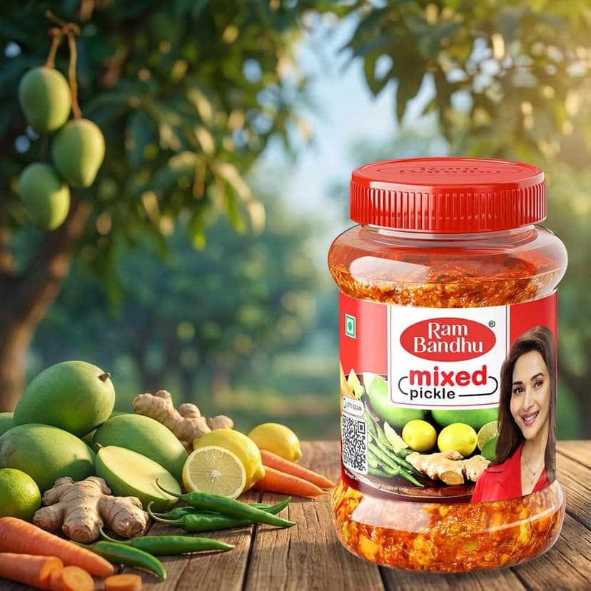 Ram Bandhu Mixed Pickle | Ready to Eat | 200gm | Pack of 2 | Hand-Picked Ingredients | Mixed Pickle delivers traditional Indian flavours with a perfect blend of spices that enhances every meal view 2