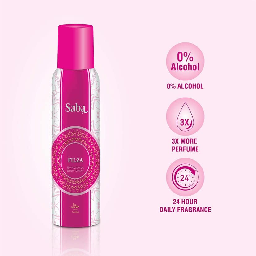 SABA Deodorant No Alcohol Body Spray- 150ml view 3