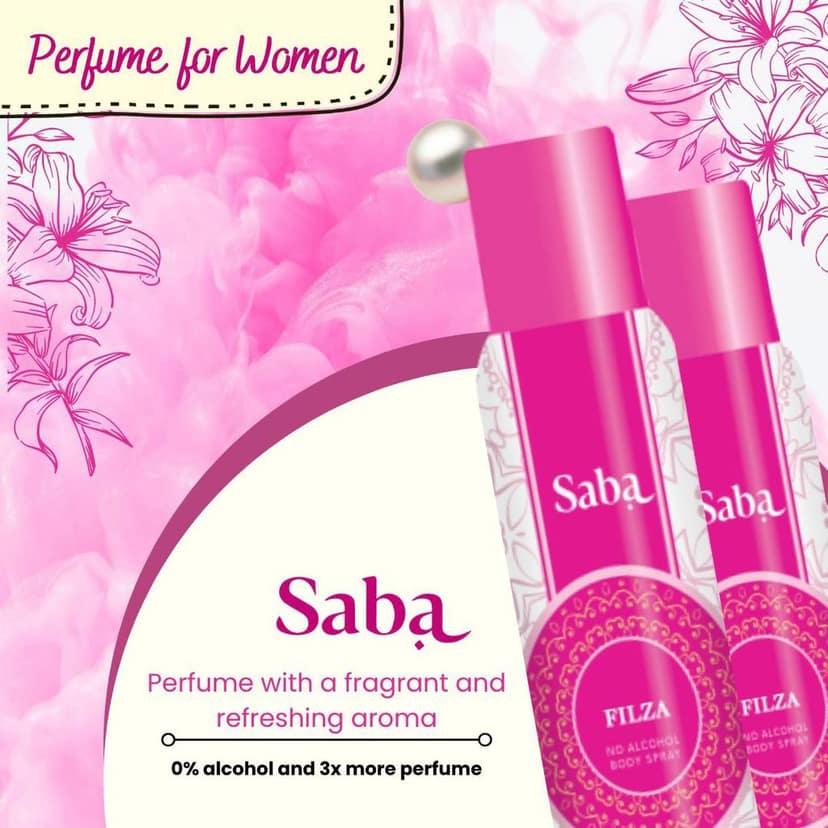 SABA Deodorant No Alcohol Body Spray- 150ml view 7