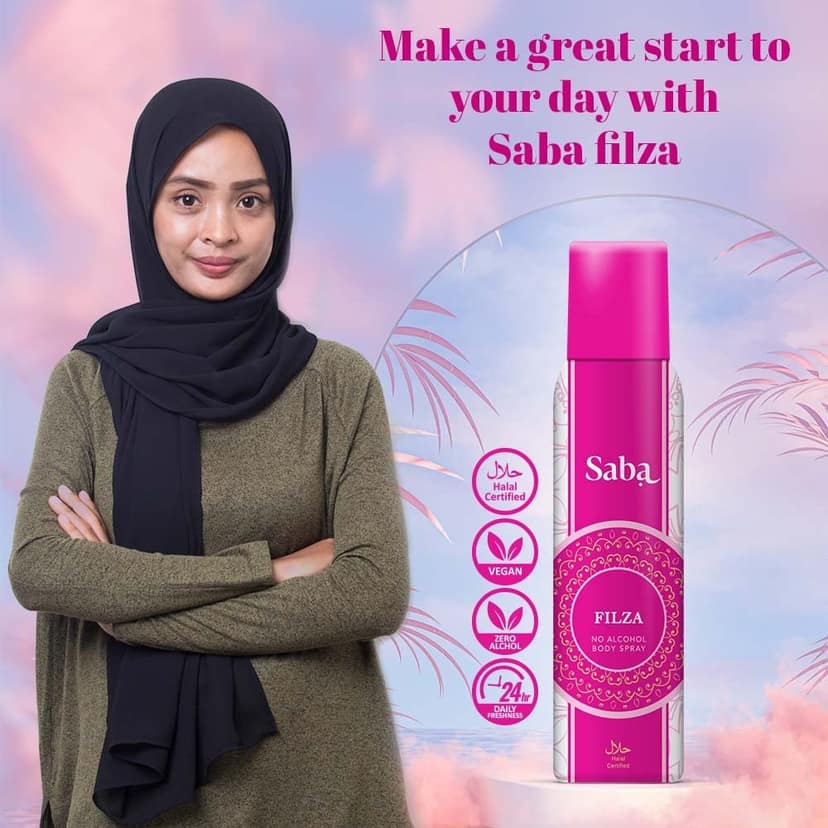 SABA Deodorant No Alcohol Body Spray- 150ml view 8