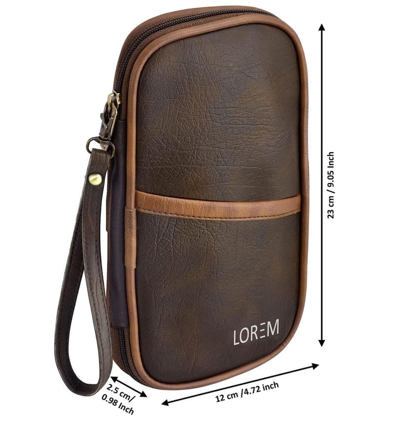 Family Passport, Cards, and Checkbook Holder Organizer in Premium Faux Leather for Men & Women - Brown & Tan OG05-B view 4