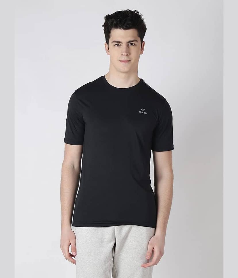 Alcis - Black Polyester Regular Fit Men's Sports T-Shirt ( Pack of 1 )