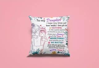 Arni Arts My Little Star My Little Dream Daughter Cushion Cover 12x12 Inch