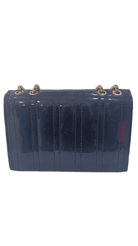Black Quilted Faux Leather Chain Strap Shoulder Bag view 2