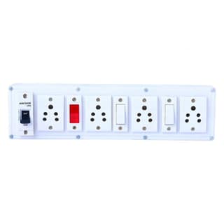 INDRICO Extension Multi Outlet Board 2 Anchor Switches and 4 Anchor Socket,1 Indicator and 1 MCB