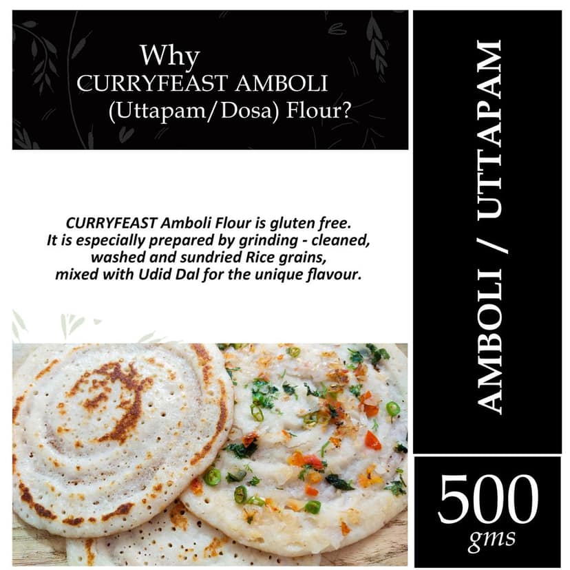 Curryfeast Amboli Flour/Uttapam Flour/Pre Mix/Gluten Free (500 gm) view 4