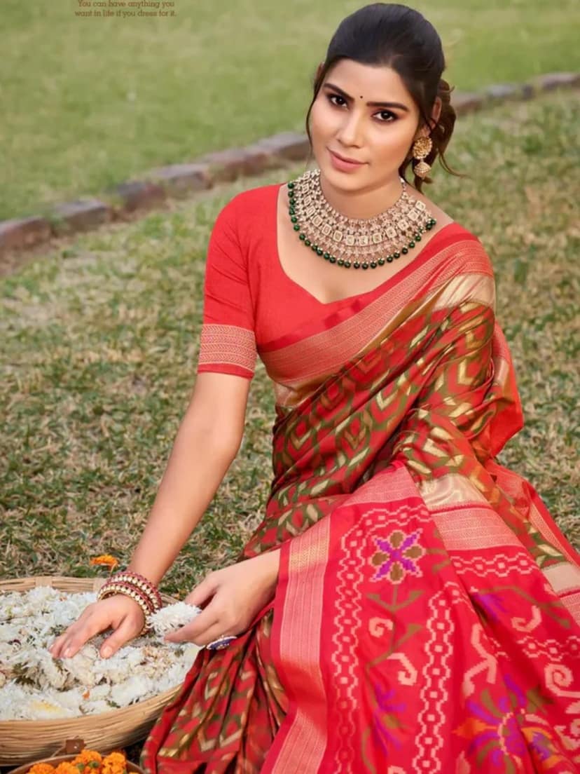 Pink Silk Saree view 2