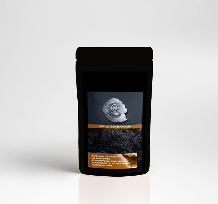 Rozhub Naturals Activated Charcoal Face Pack Powder - 100g