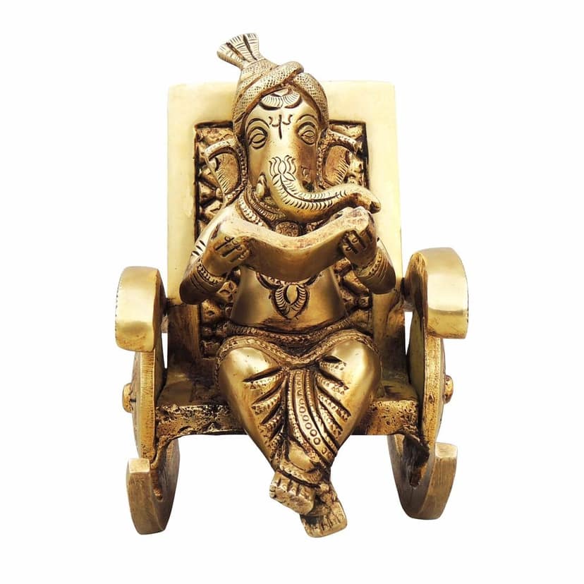 Brass Showpiece Ganesh Ji God Idol Statue (BSMAS1262 C) view 2