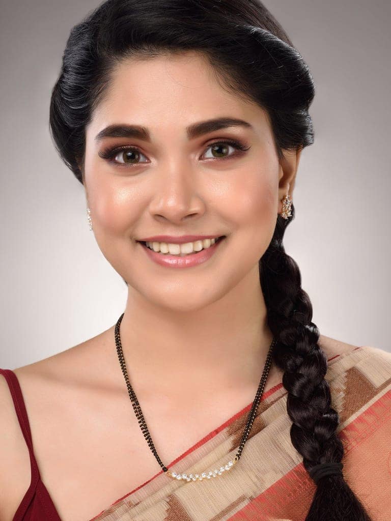 Gold Plated White AD Studded Mangalsutra Earrings view 2
