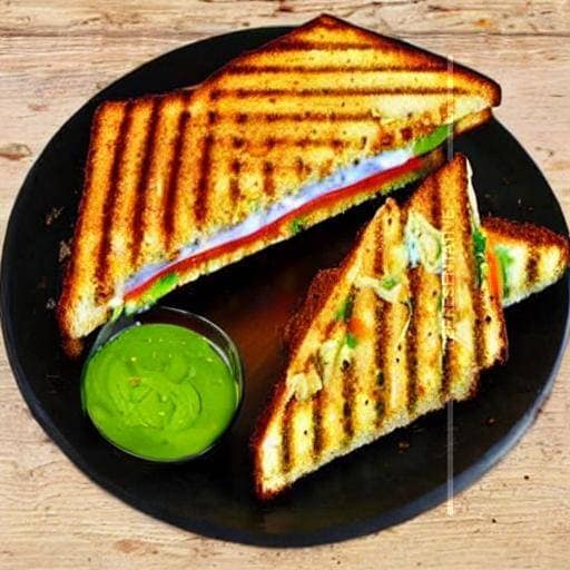 Peri Peri Veggies Grill Sandwich