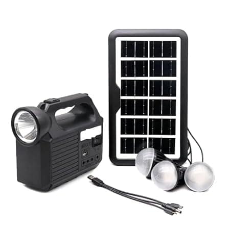 Solar Powered LED Emergency Light Kit with Flashlight view 2